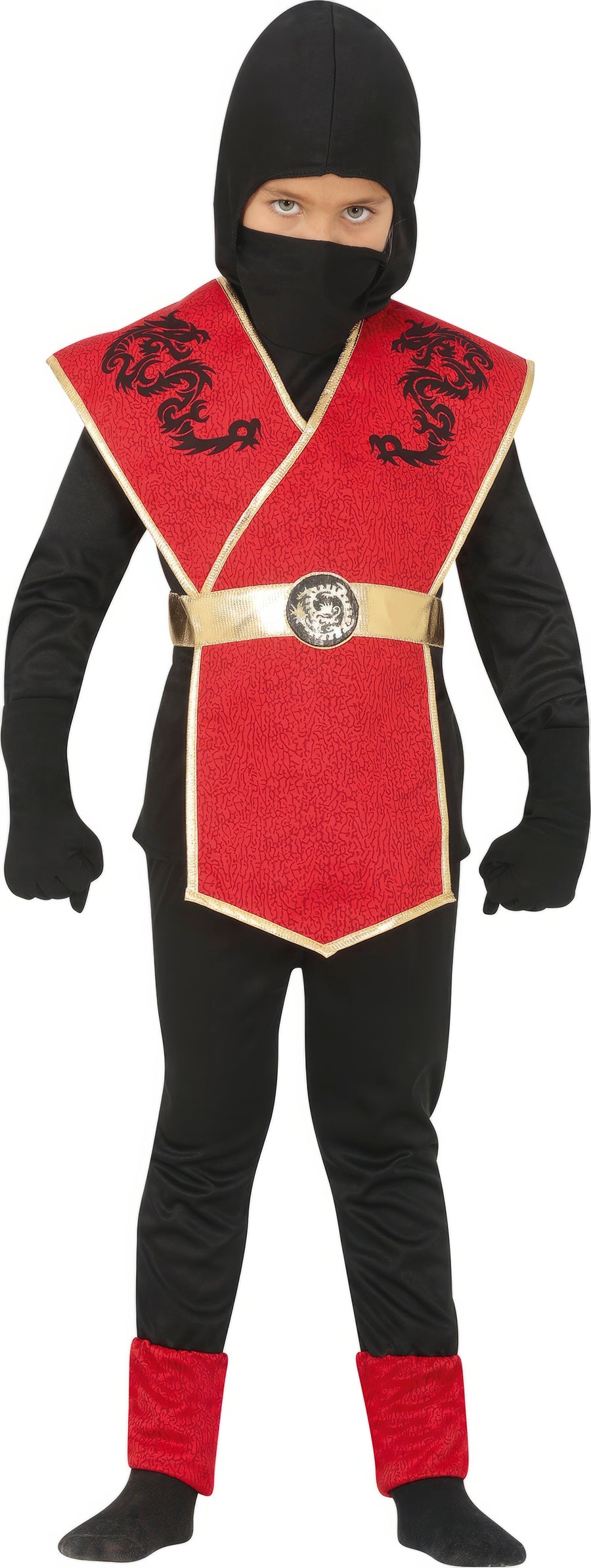 Ninja Kostüm für Kinder mit Drachenmotiv
