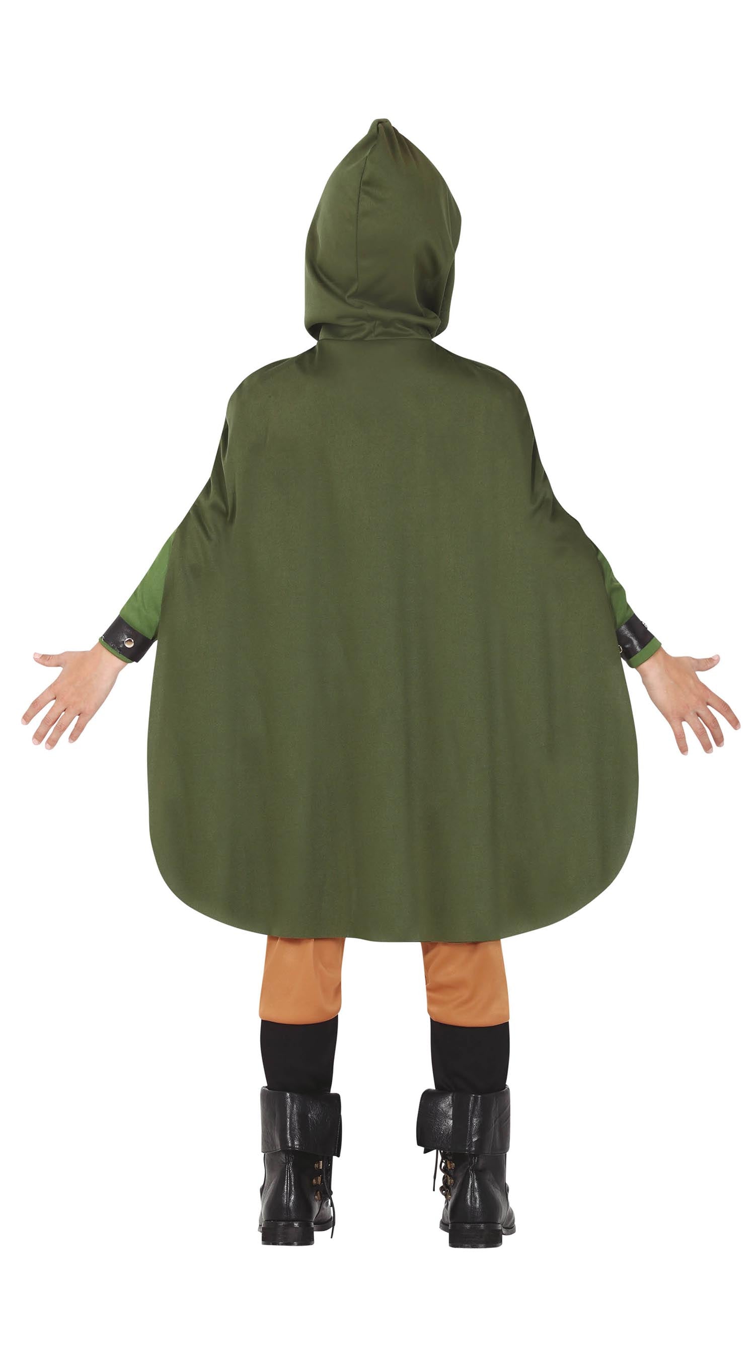 GP77238 – Bogenschütze Mittelalter Abenteuerfigur Umhang – Größe: 128/134 – Farbe: Grün