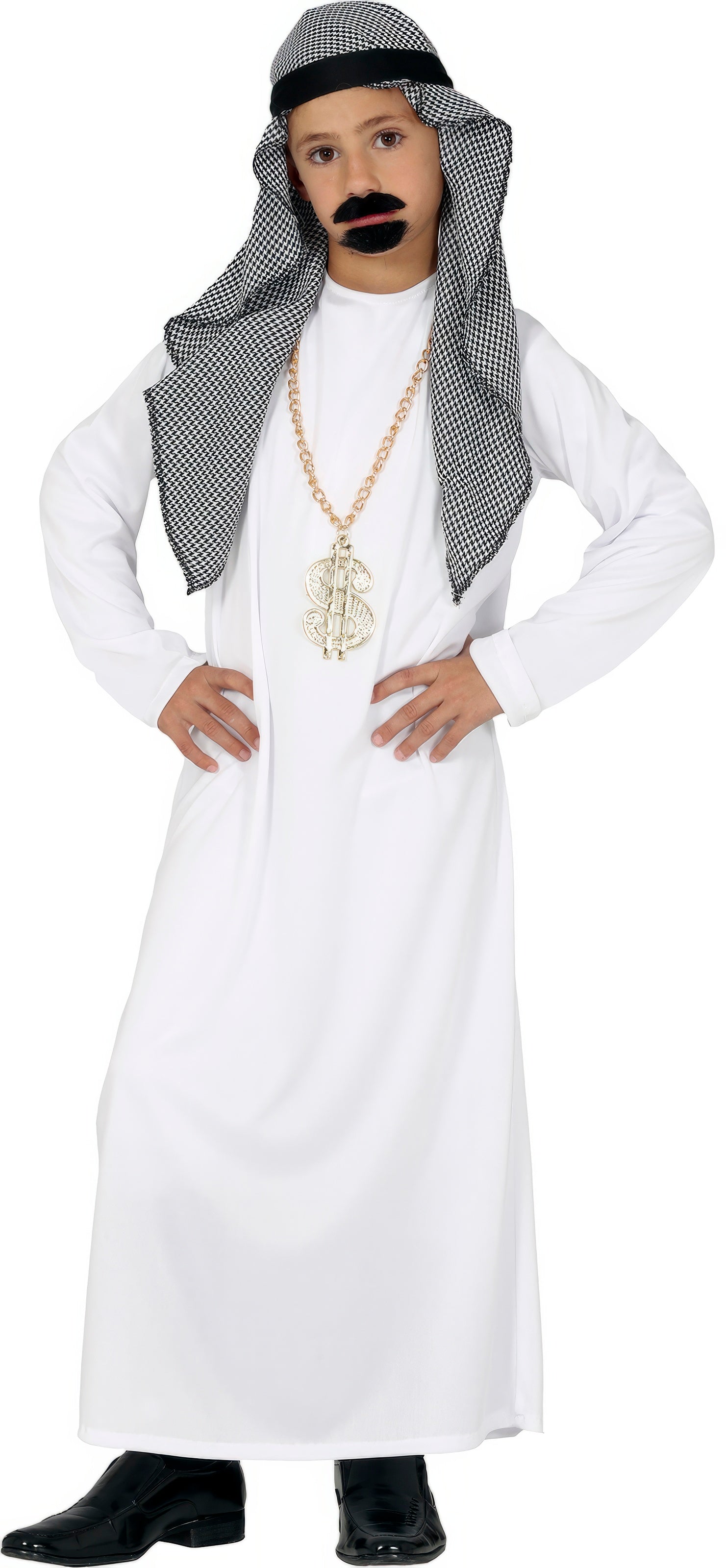 GP77244 – Wüstenprinz Arabische Tunika Schatz – Größe: 140/146 – Farbe: Weiß