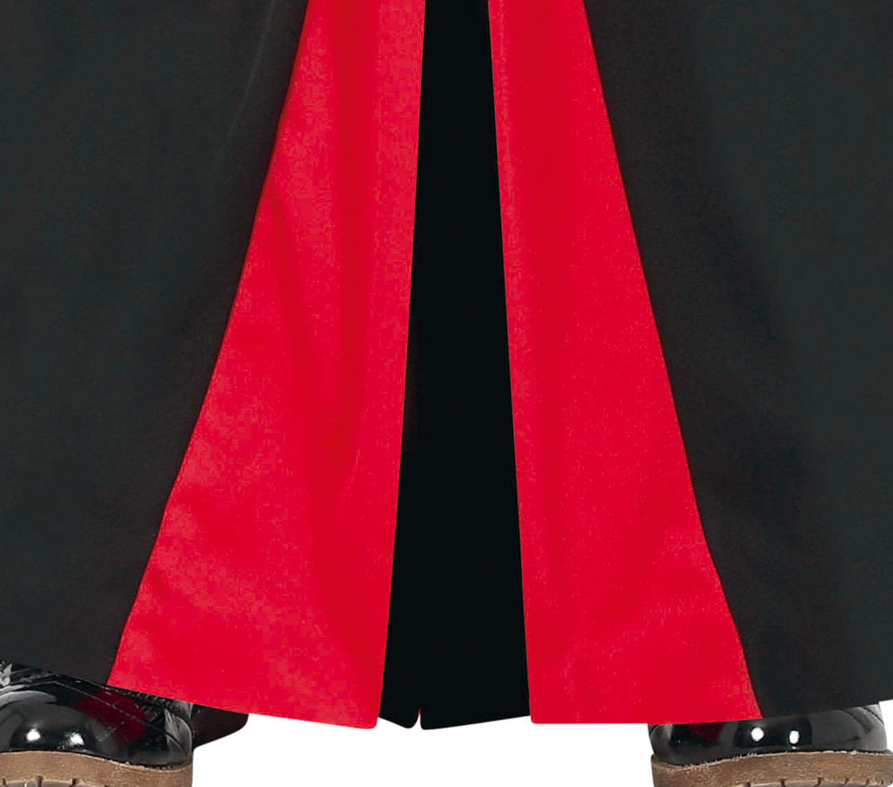 GP77267 – Zauberer Umhang Mit Roter Kapuze – Größe: 110/116 – Farbe: Schwarz