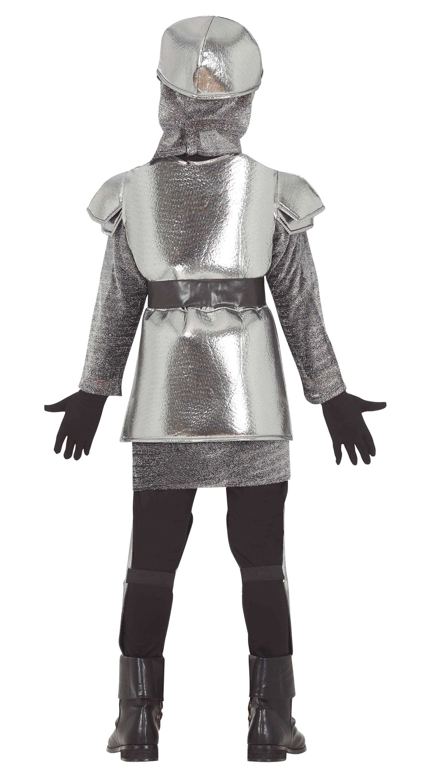 GP77283 – Ritterrüstung Karnevalskostüm Mittelalter – Größe: 140/146 – Farbe: Silber