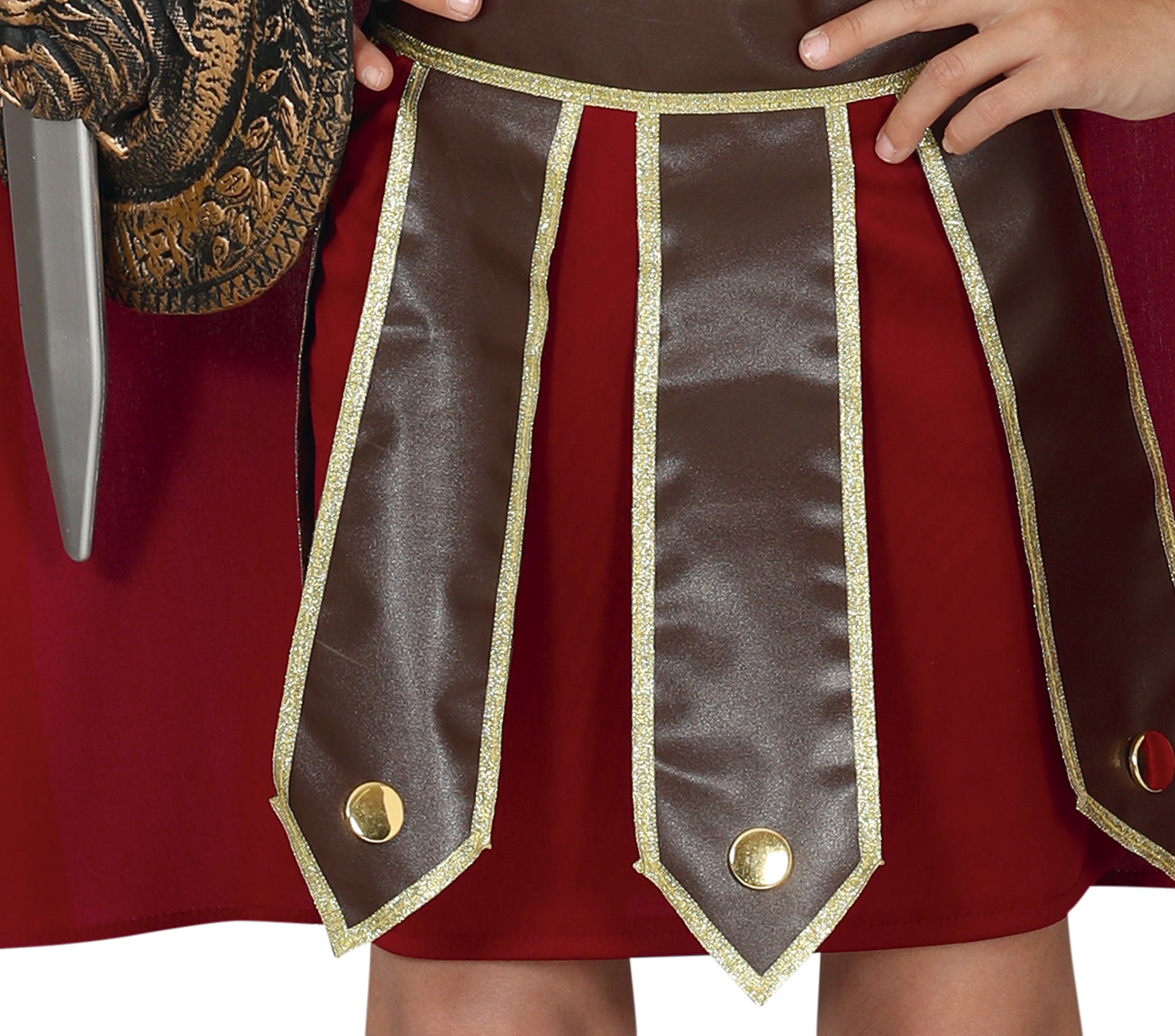 GP77286 – Römer Gladiator Kinderkostüm Set Helm – Größe: 110/116 – Farbe: Braun