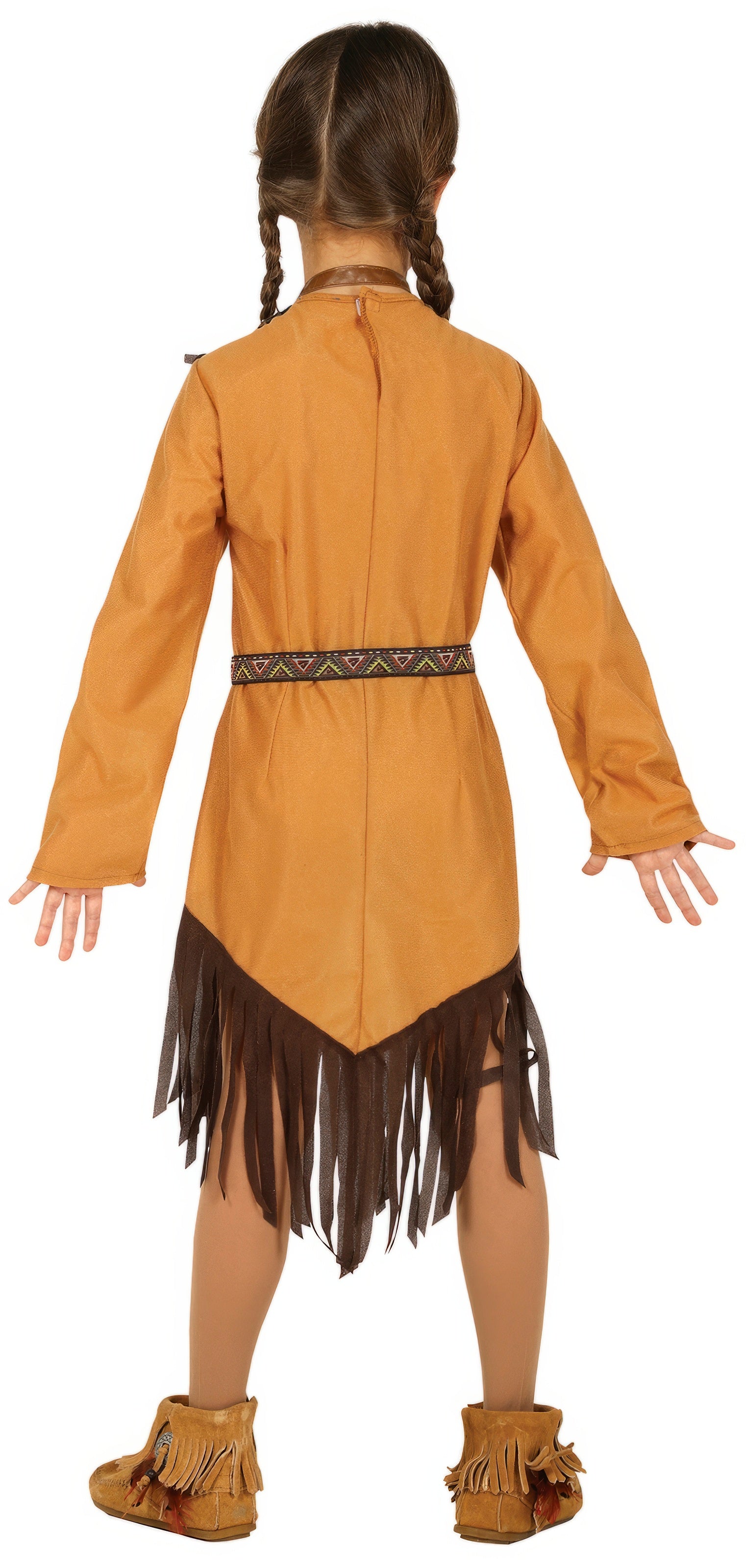 GP77319 – Indianerin Karnevalskleid Kinder – Größe: 98/104 – Farbe: Braun