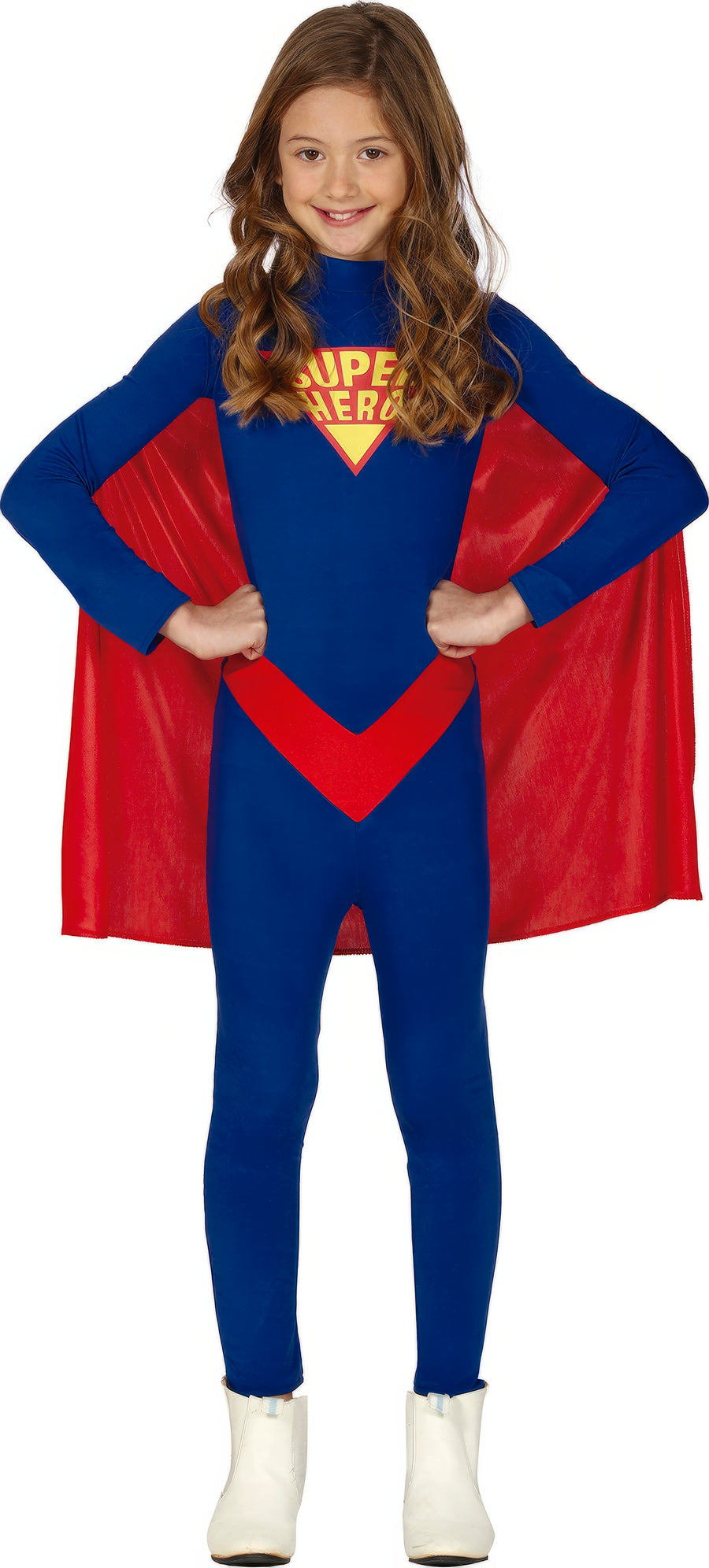 Superheldin Kostüm für Mädchen mit Umhang