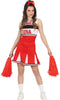 GP80597 – Sport Festliche Cheerleader Karneval – Größe: 14 - 16 Jahre – Farbe: Rot