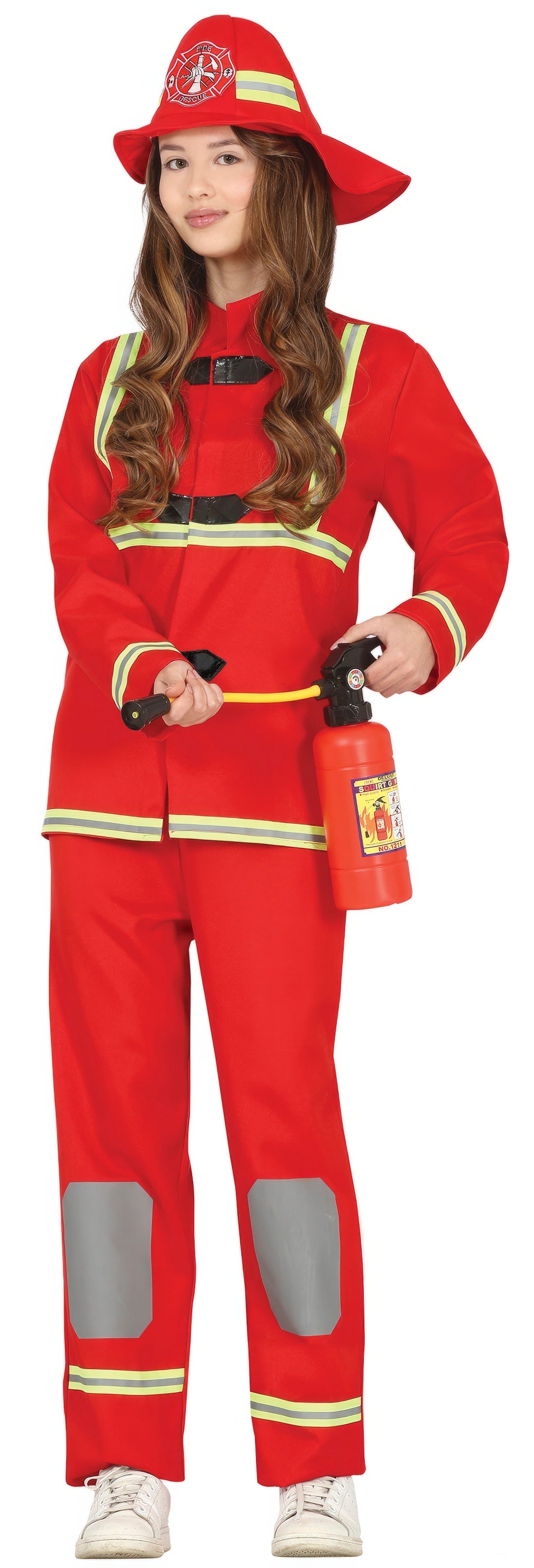 GP84323 – Feuerwehrheld Karneval Kostüm – Größe: 14 - 16 Jahre – Farbe: Rot