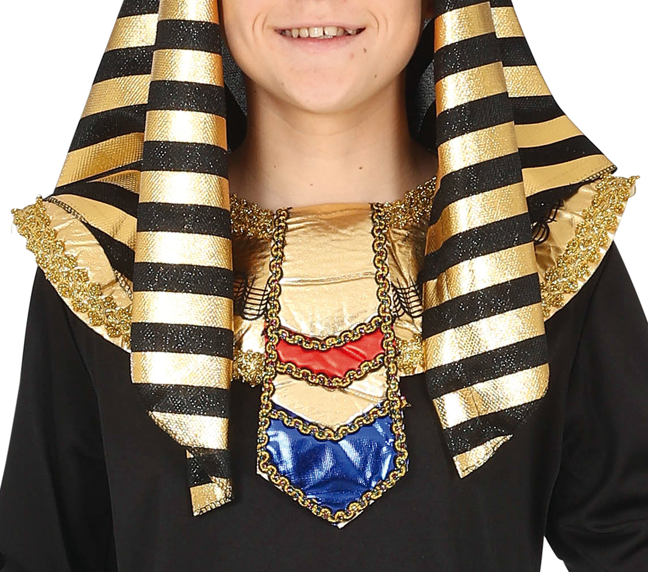 GP86613 – Pharao Ägypten König Kostüm – Größe: 14 - 16 Jahre – Farbe: Schwarz