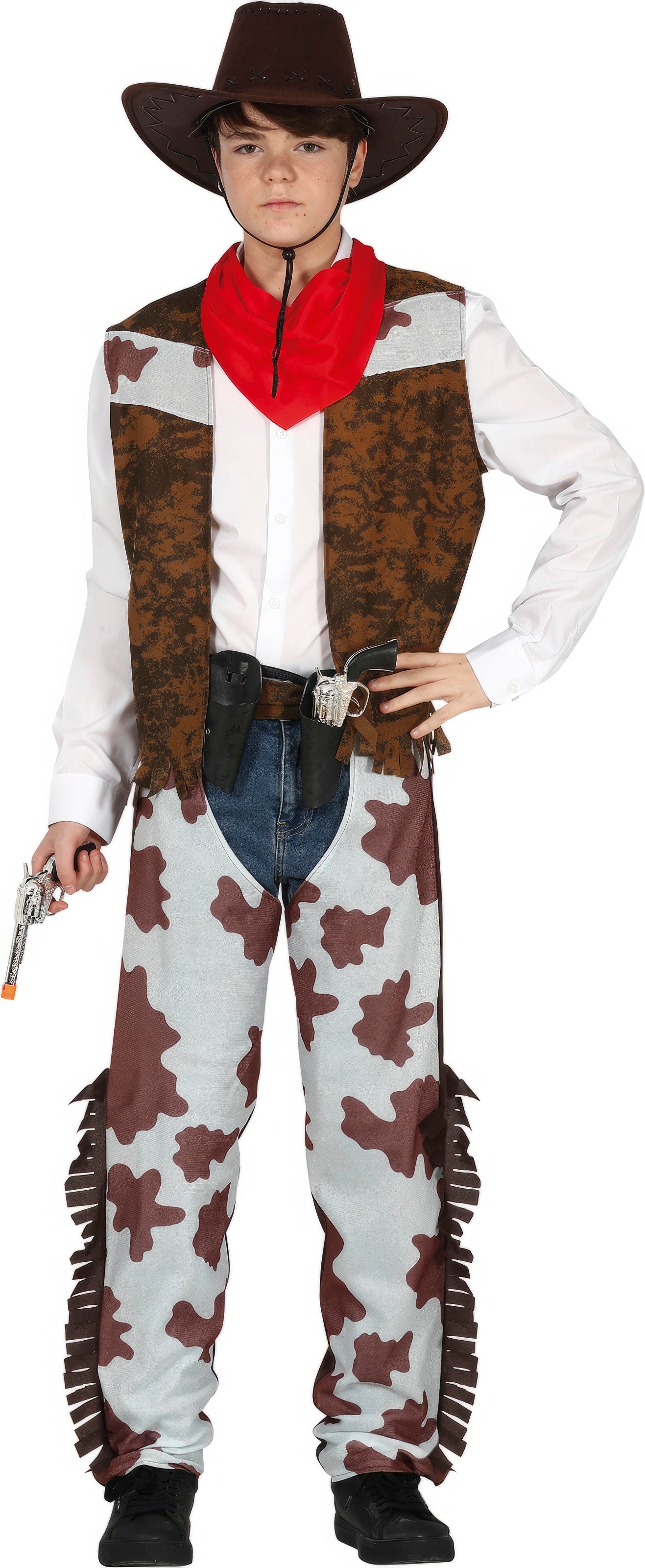 GP80824 – Cowboy Abenteuer Wildwest Kostüm Karneval – Größe: 14 - 16 Jahre, 54 - 56 (XL) – Farbe: Braun