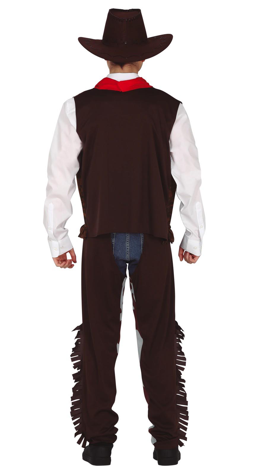GP80824 – Cowboy Abenteuer Wildwest Kostüm Karneval – Größe: 14 - 16 Jahre, 54 - 56 (XL) – Farbe: Braun, Ansicht 2