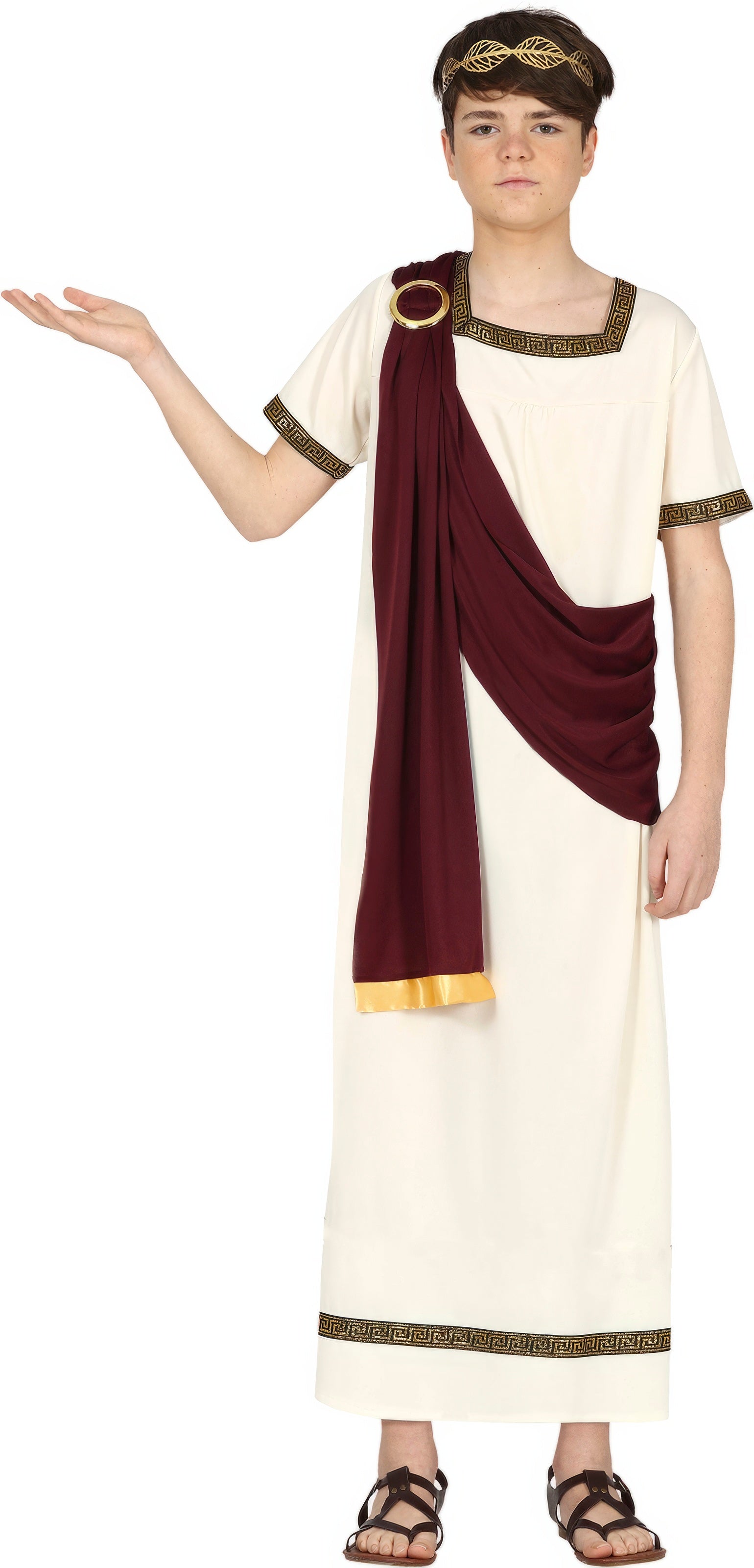 GP80894 – Römer Gladiator Tunika Kostüm – Größe: 14 - 16 Jahre – Farbe: Beige
