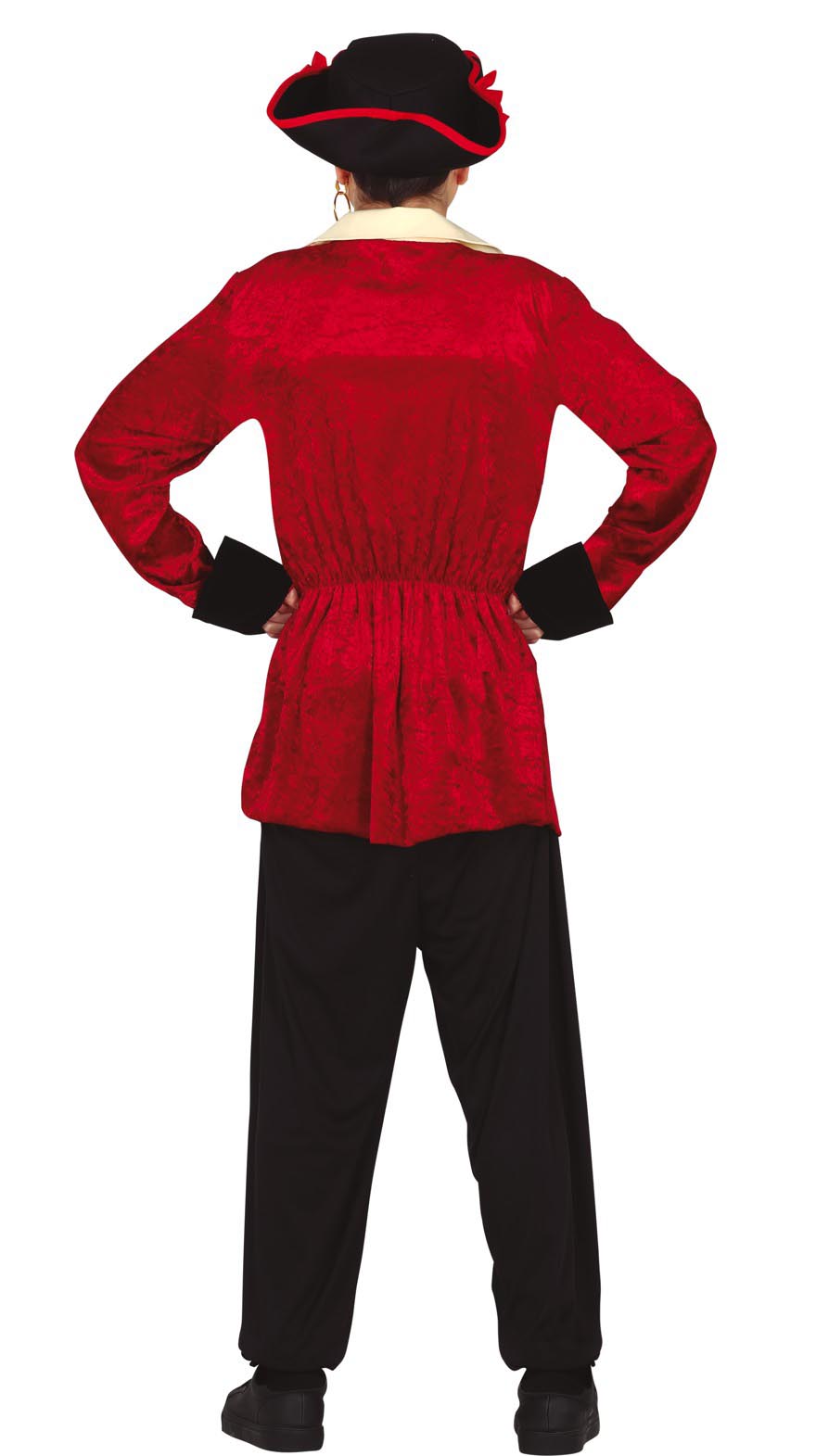 GP88185 – Pirat Abenteuer Kapitän Rot Jacke – Größe: 14 - 16 Jahre – Farbe: Rot, Ansicht 2