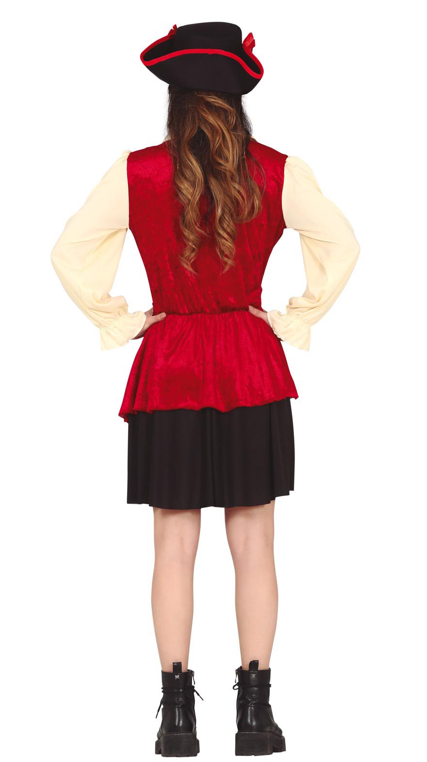 GP88188 – Piratenkapitän Faschingsoutfit Schädel – Größe: 14 - 16 Jahre – Farbe: Rot, Ansicht 2
