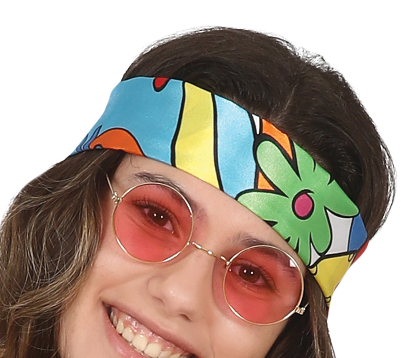 GP84393 – Hippie Retro 60s 70s Karneval Flowy Fashion – Größe: 14 - 16 Jahre, 46 - 48 (S) – Farbe: Mehrfarbig