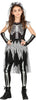 GP77391 – Halloween Skelettgespenst Kostüm Mädchen – Größe: 110/116 – Farbe: Schwarz