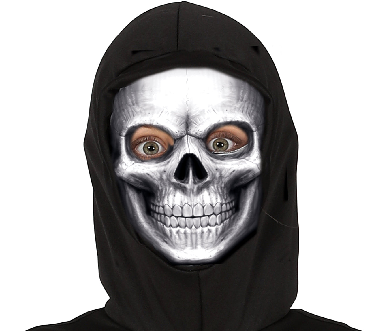GP77394 – Halloween Sensenmann Kostüm Dunkler – Größe: 128/134 – Farbe: Schwarz