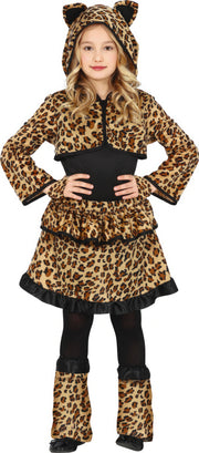 Leoparden Kostüm für Mädchen mit Kapuze, Bild 1