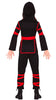 GP77458 – Ninja Kostüm Karneval Schwarz – Größe: 110/116 – Farbe: Rot