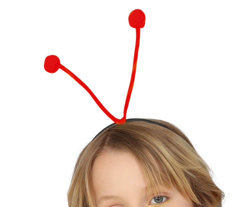 GP77472 – Marienkäfer Kostüm Karneval Kinder Antennen – Größe: 98/104 – Farbe: Rot, Ansicht 2