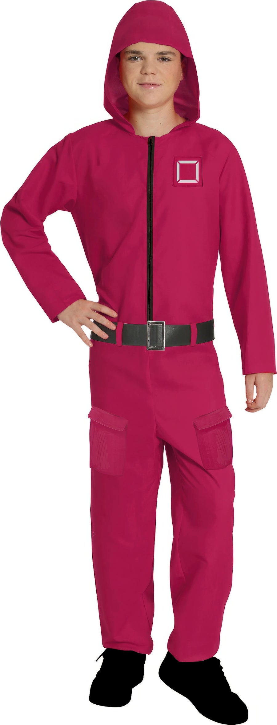 Wächter Kostüm für Herren pink mit Kapuze