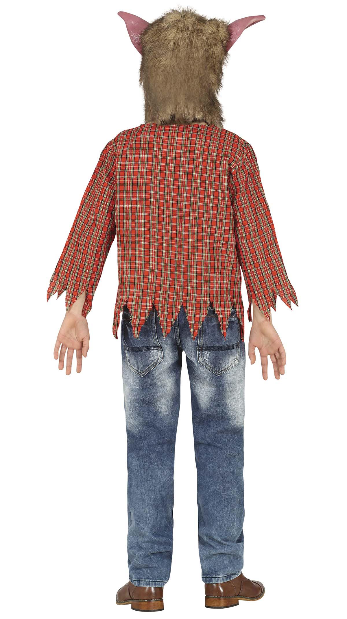 GP77547 – Werwolf Halloween Tier Maske Kostüm – Größe: 110/116 – Farbe: Braun