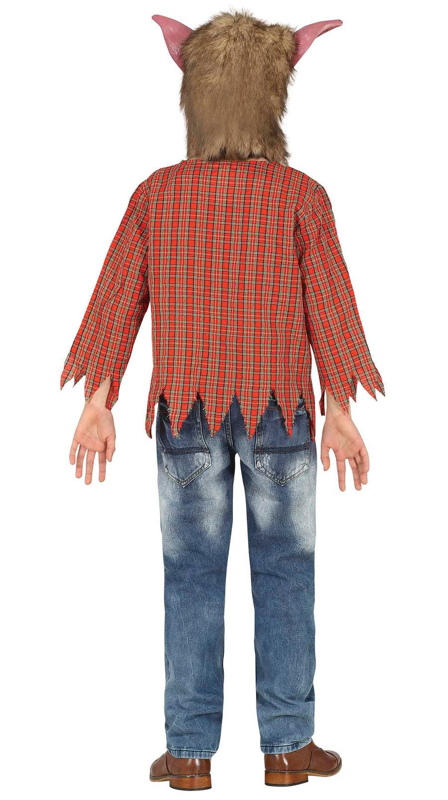 GP77547 – Werwolf Halloween Tier Maske Kostüm – Größe: 110/116 – Farbe: Braun, Ansicht 2