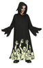 GP77567 – Halloween Geistercape Mit Kapuze Tunika – Größe: 110/116 – Farbe: Schwarz