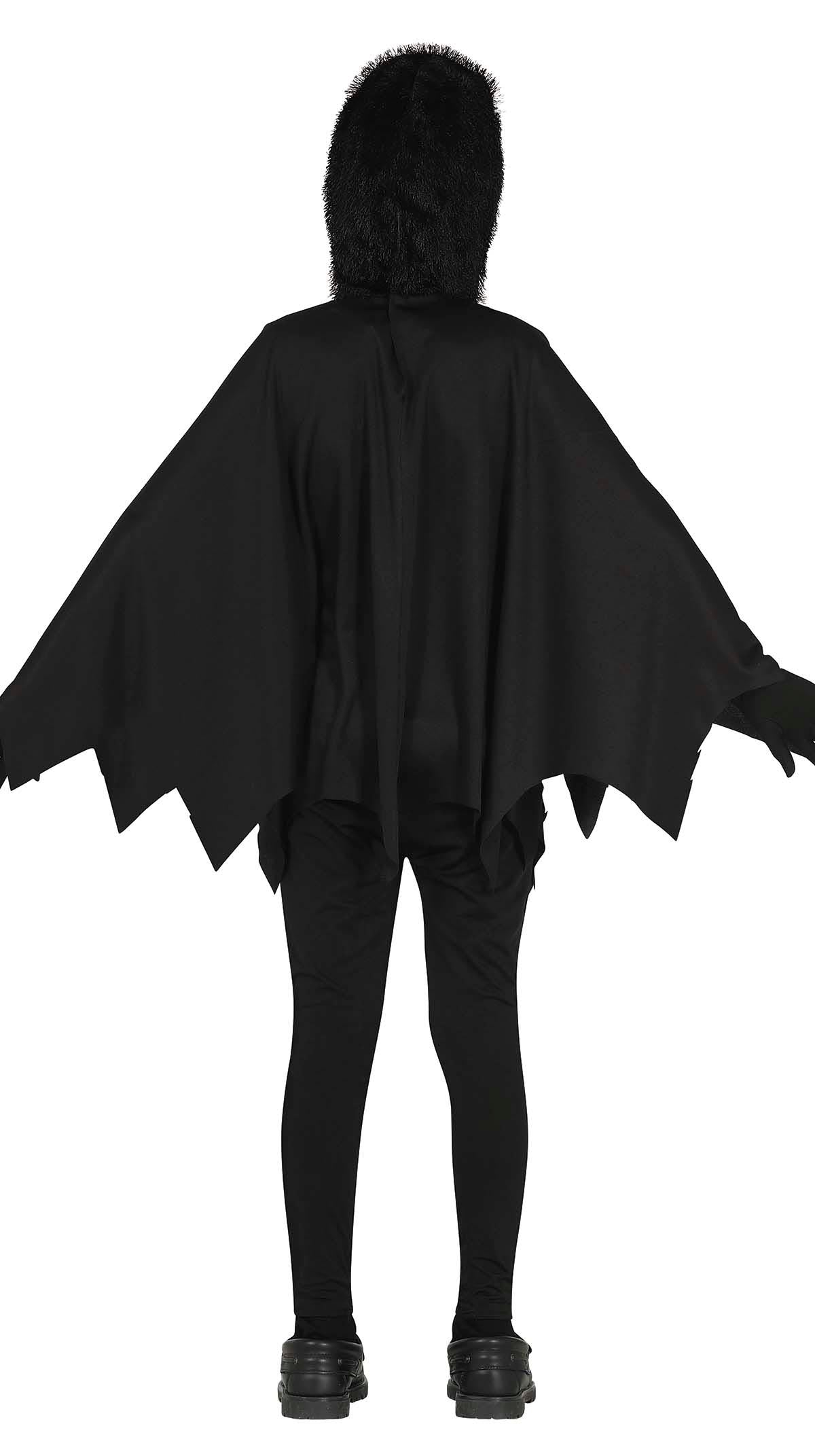 GP77570 – Spinnen Halloween Kostüm Poncho – Größe: 110/116 – Farbe: Schwarz
