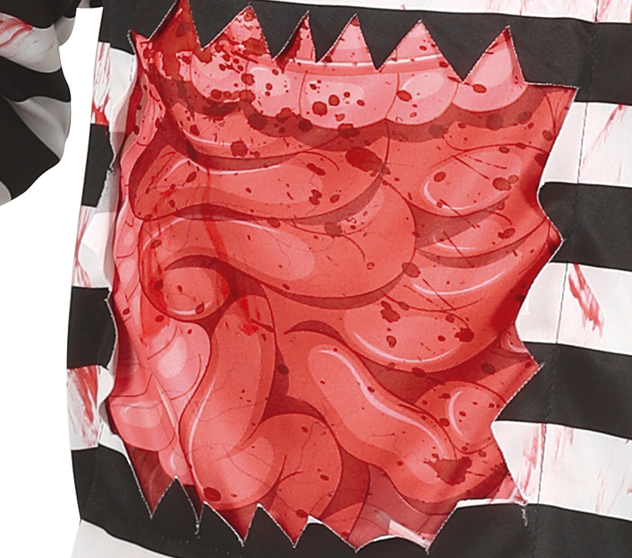 GP77573 – Zombie Pirat Häftling Streifen – Größe: 128/134 – Farbe: Weiß