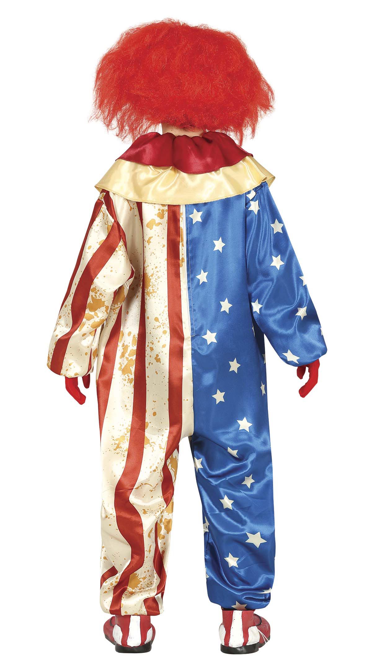 GP77579 – Clown Amerika Halloween Grusel Stars – Größe: 140/146 – Farbe: Blau