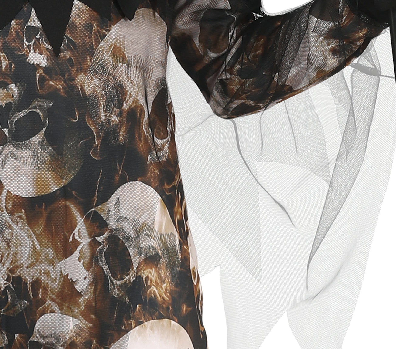 GP77583 – Halloween Geist Sensenmann Kapuzenoverall – Größe: 140/146 – Farbe: Schwarz