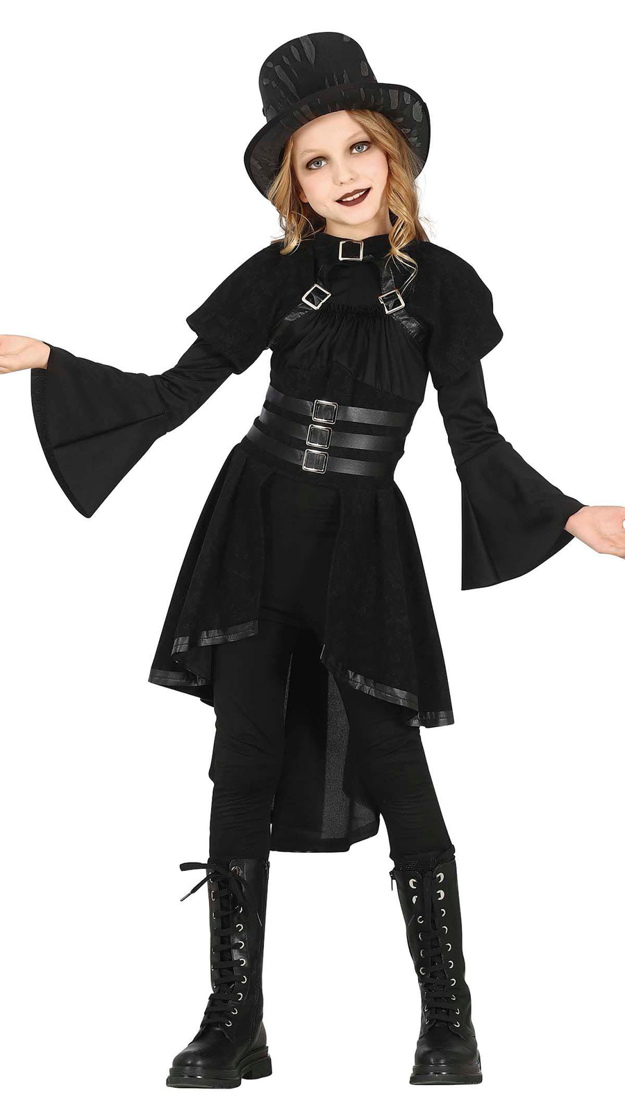 Gothic Kostüm für Mädchen schwarz