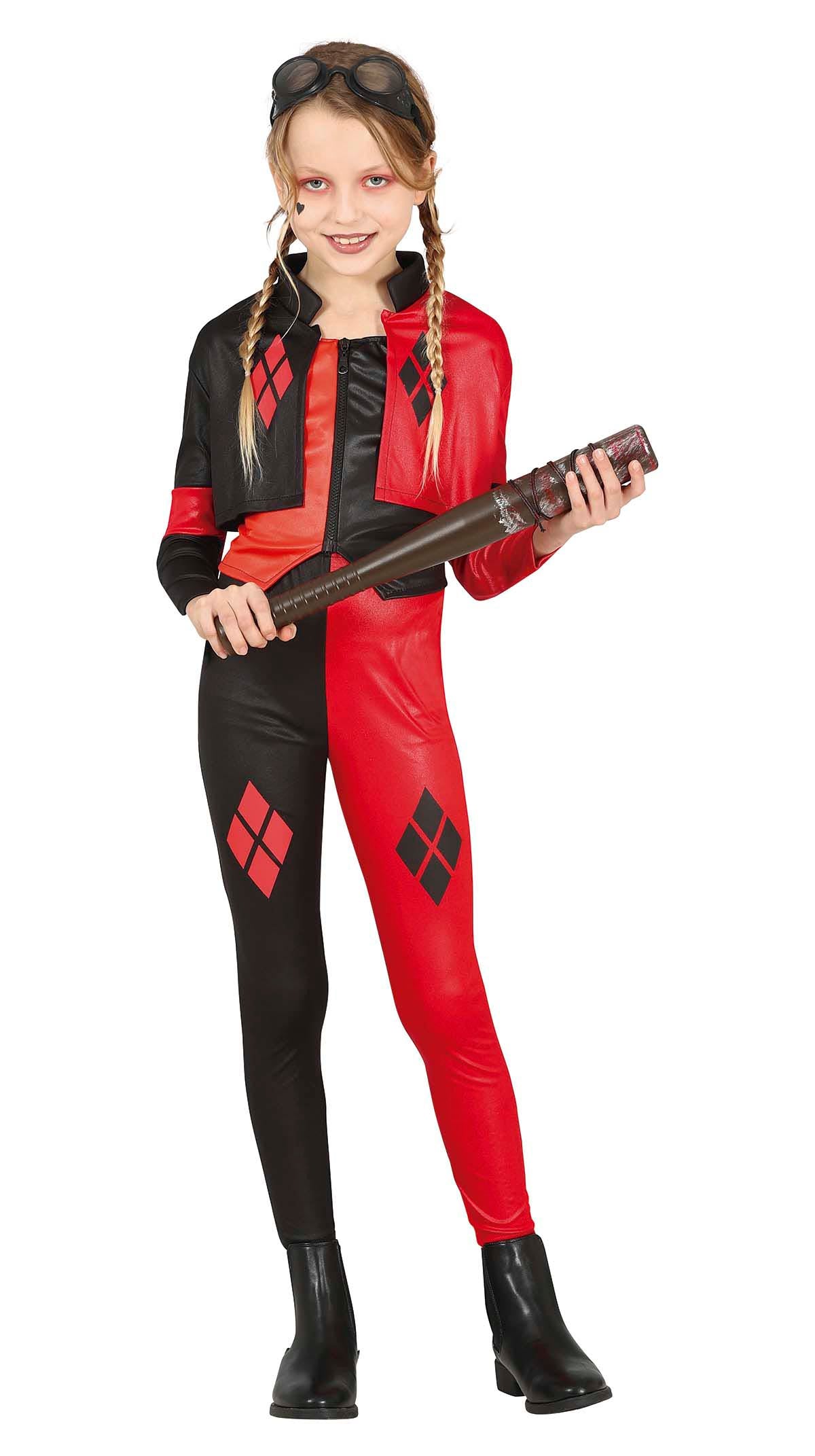 GP77607 – Harlekin Clown Kostüm Bösewicht – Größe: 98/104 – Farbe: Rot