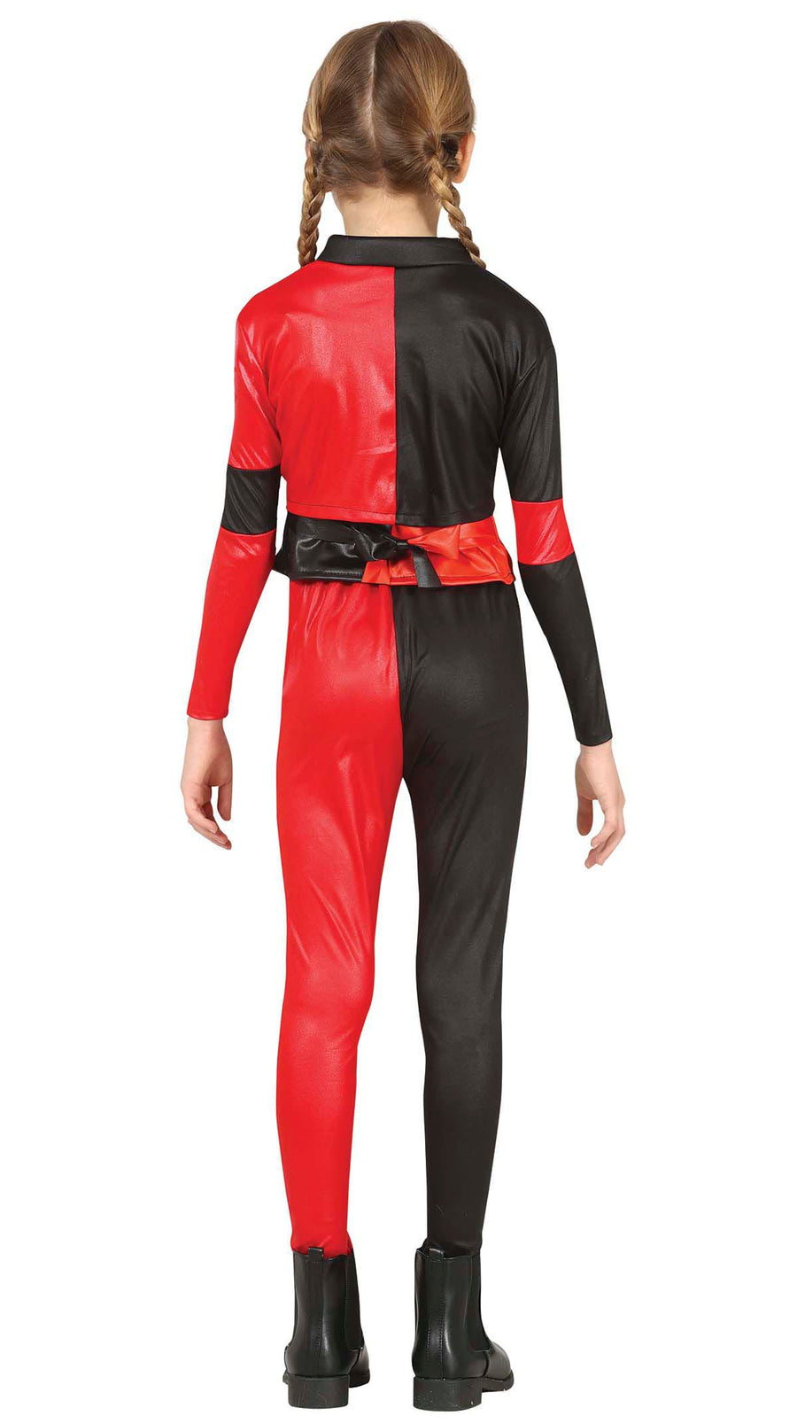 GP77607 – Harlekin Clown Kostüm Bösewicht – Größe: 98/104 – Farbe: Rot, Ansicht 2