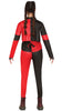 GP79523 – Harlekin Bösewicht Kostüm Rot Schwarz Jumpsuit – Größe: 14 - 16 Jahre – Farbe: Rot