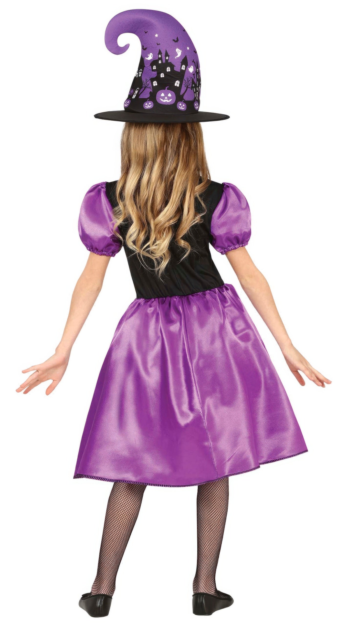 GP77620 – Hexe Halloween Kostüm Zauberhut – Größe: 128/134 – Farbe: Lila