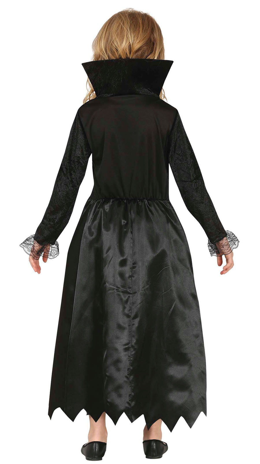 GP77624 – Vampir Halloween Kleid Kind Schwarzer Umhang – Größe: 98/104 – Farbe: Schwarz, Ansicht 2