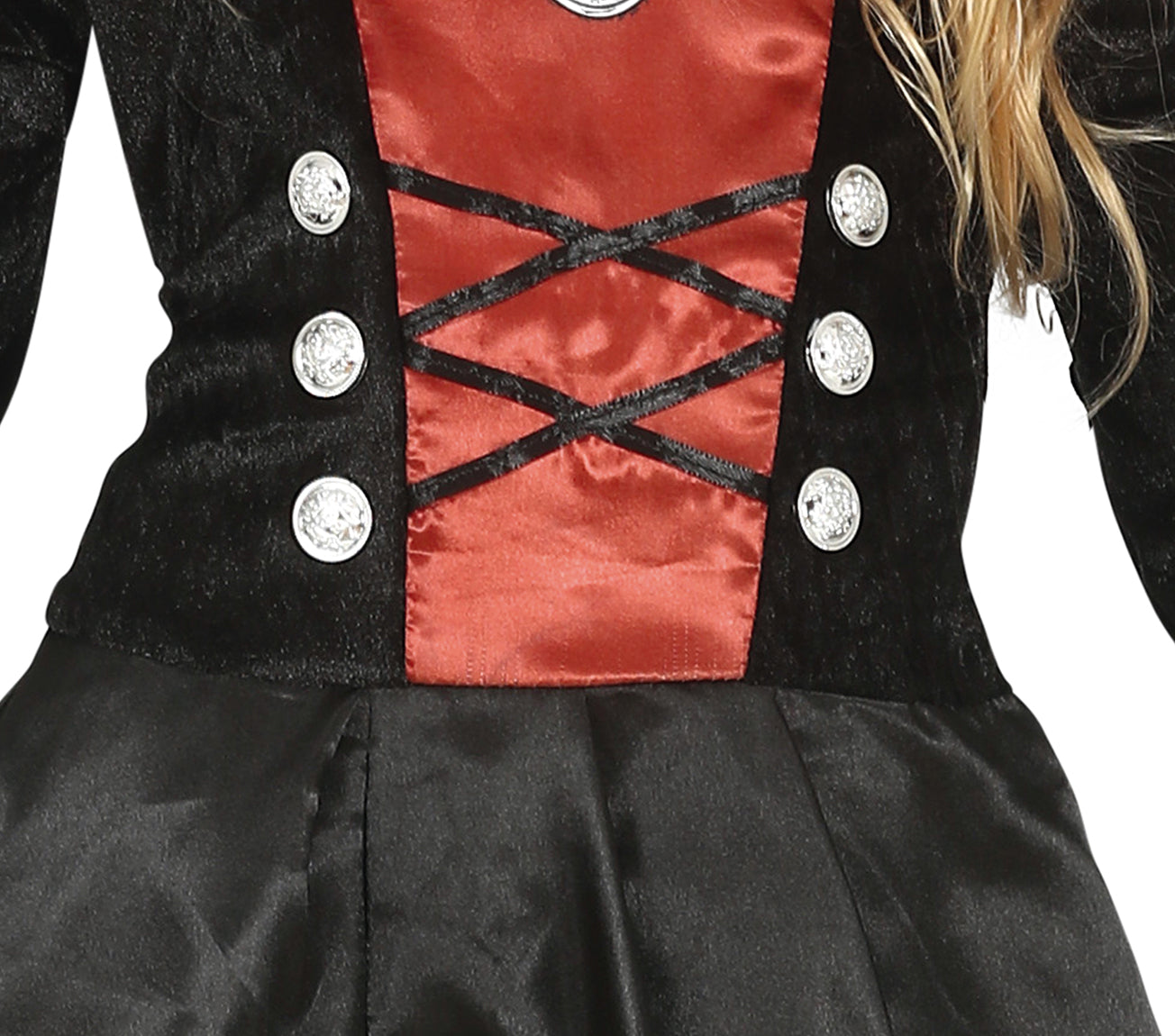 GP77624 – Vampir Halloween Kleid Kind Schwarzer Umhang – Größe: 98/104 – Farbe: Schwarz