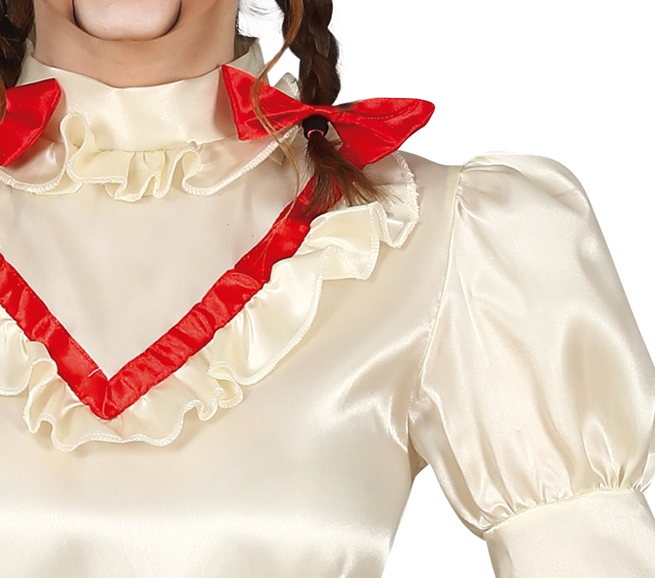 GP79561 – Halloween Puppe Grusel Kostüm Kleid – Größe: 14 - 16 Jahre – Farbe: Weiß