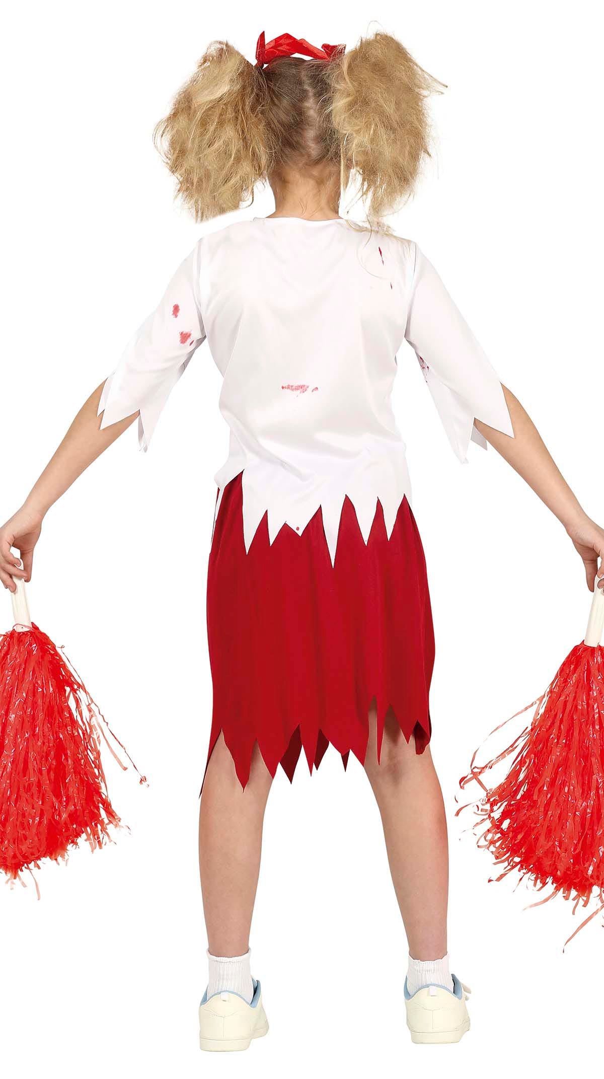 GP77633 – Zombie Cheerleader Halloween Kostüm – Größe: 98/104 – Farbe: Weiß