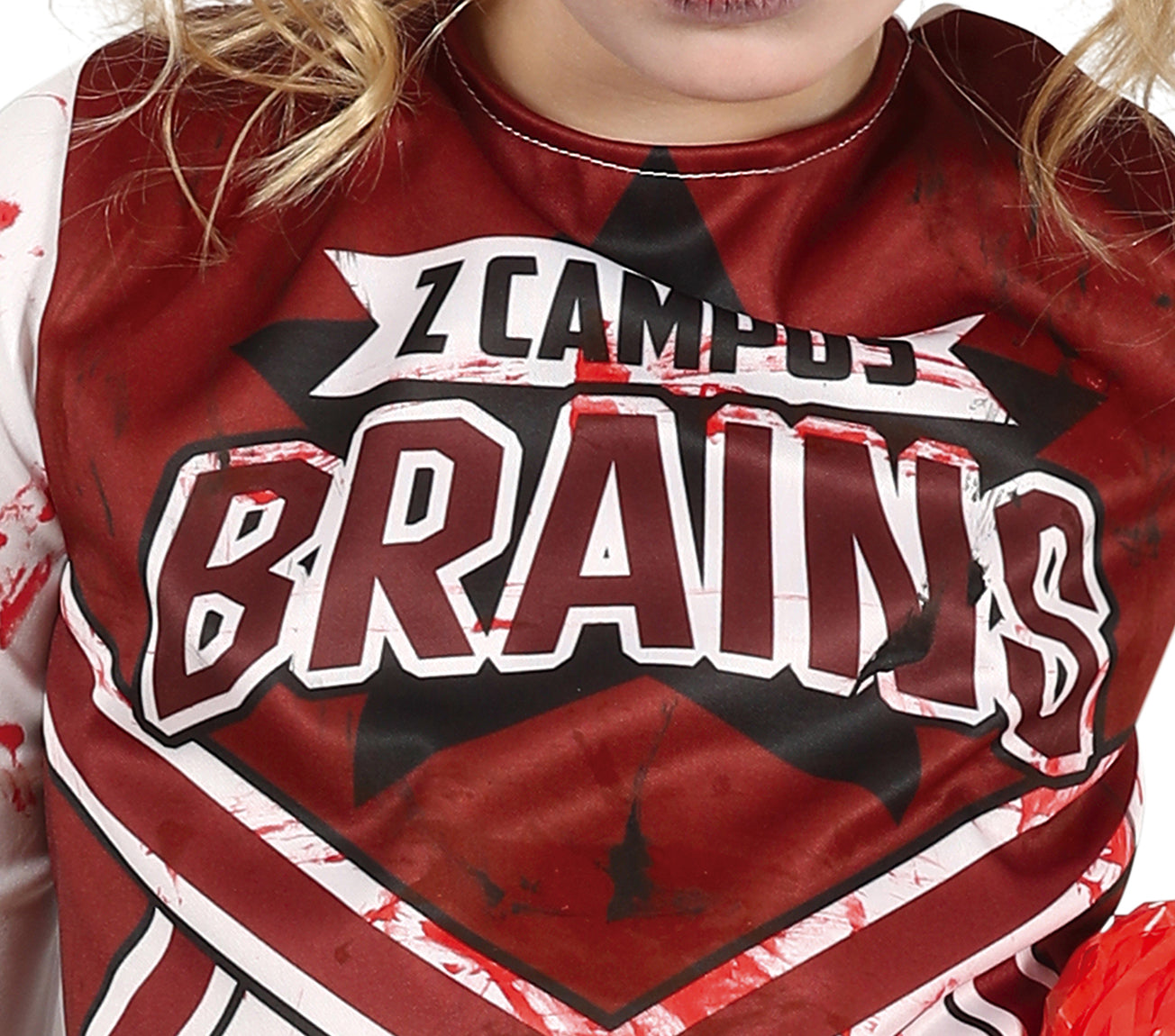 GP77633 – Zombie Cheerleader Halloween Kostüm – Größe: 110/116 – Farbe: Weiß