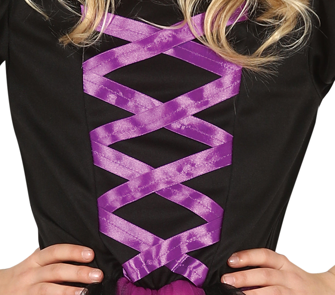 GP77637 – Hexe Magisches Kleid Fantasie Halloween – Größe: 140/146 – Farbe: Schwarz