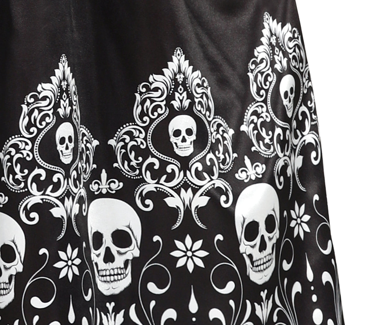 GP77648 – Halloween Skelett Königin Nacht Kostüm – Größe: 128/134 – Farbe: Schwarz