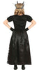 GP77648 – Halloween Skelett Königin Nacht Kostüm – Größe: 140/146 – Farbe: Schwarz