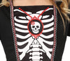 GP77648 – Halloween Skelett Königin Nacht Kostüm – Größe: 140/146 – Farbe: Schwarz
