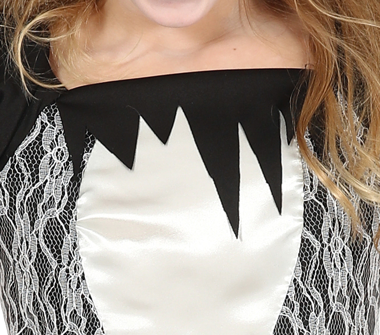 GP77655 – Halloween Gespenst Brautkleid Spuk – Größe: 128/134 – Farbe: Schwarz