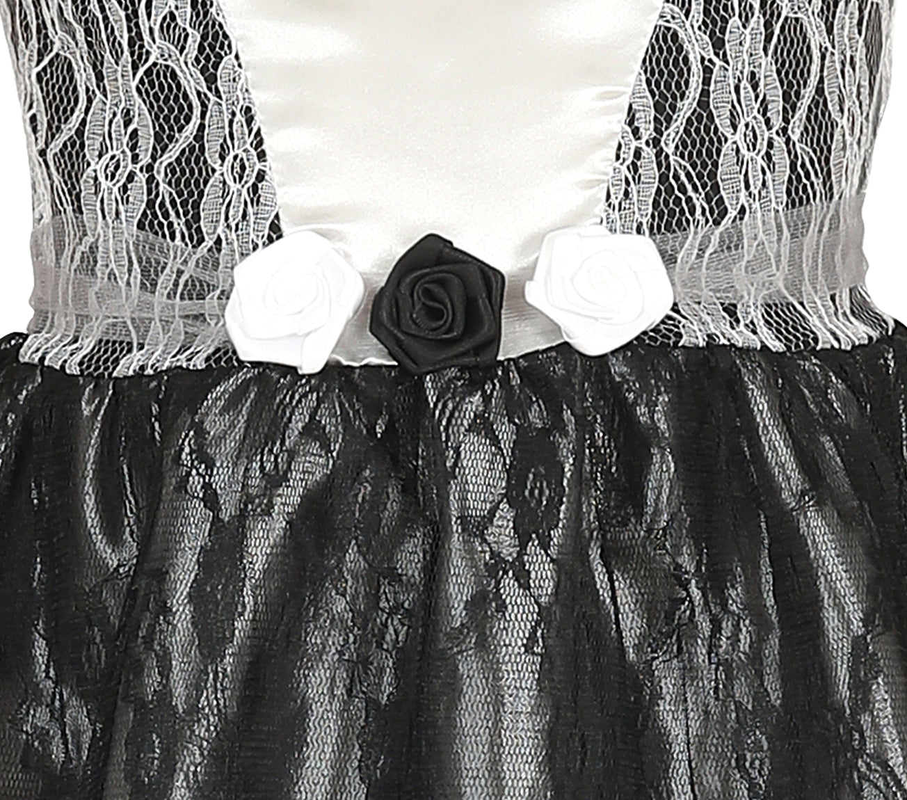 GP77655 – Halloween Gespenst Brautkleid Spuk – Größe: 128/134 – Farbe: Schwarz