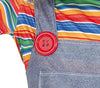 GP77669 – Halloween Puppe Buntes Streifenhemd – Größe: 110/116, 128/134, 140/146 – Farbe: Blau