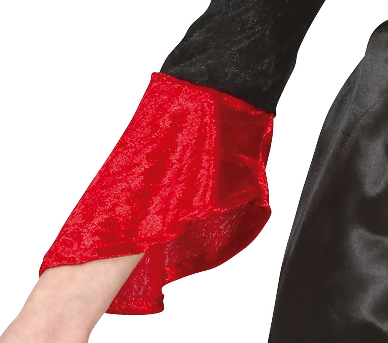 GP77675 – Vampir Nacht Schwarz Rot Kostüm – Größe: 98/104 – Farbe: Schwarz