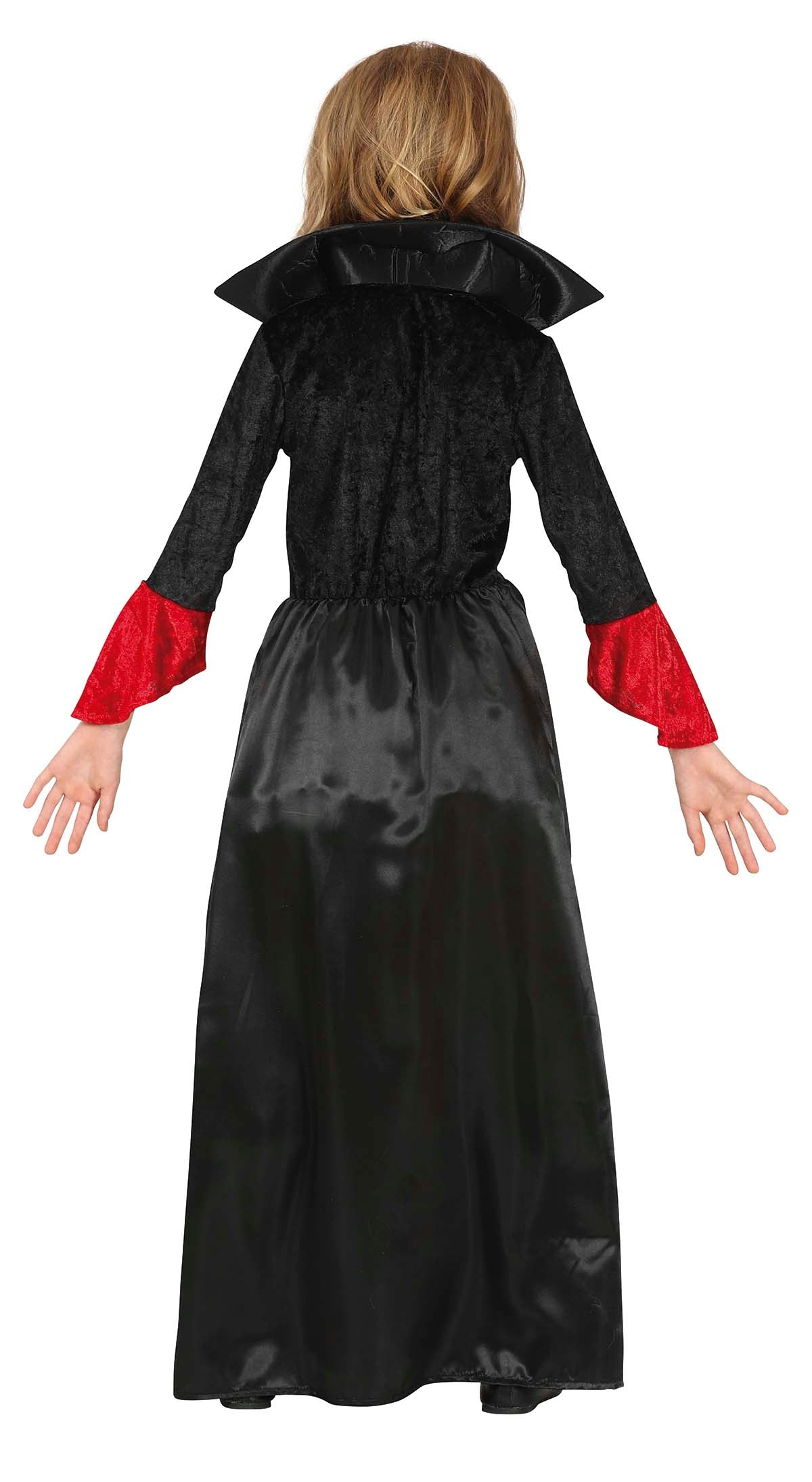 GP77675 – Vampir Nacht Schwarz Rot Kostüm – Größe: 110/116 – Farbe: Schwarz