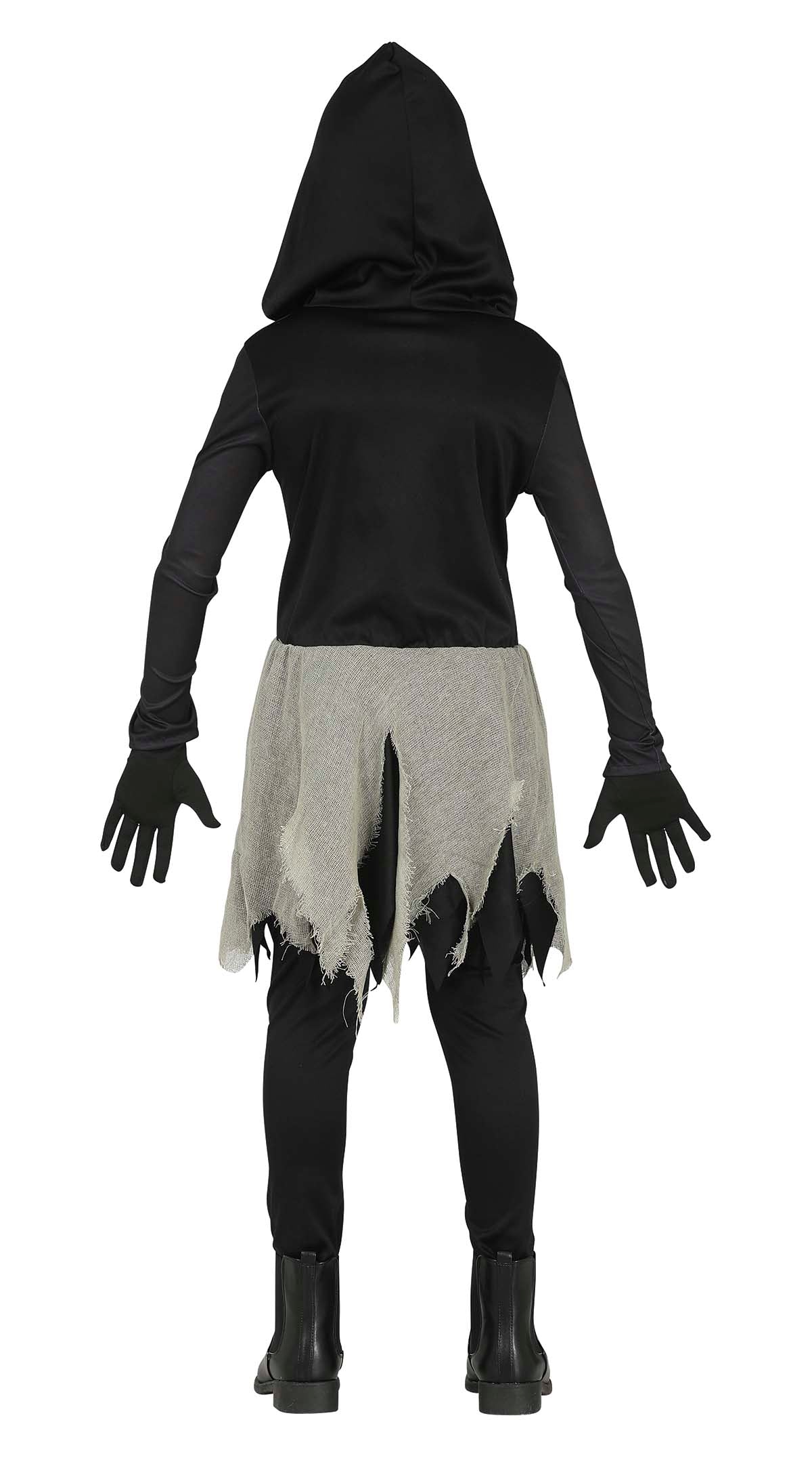 GP77679 – Skelett Kostüm Monster Gewand – Größe: 128/134 – Farbe: Schwarz